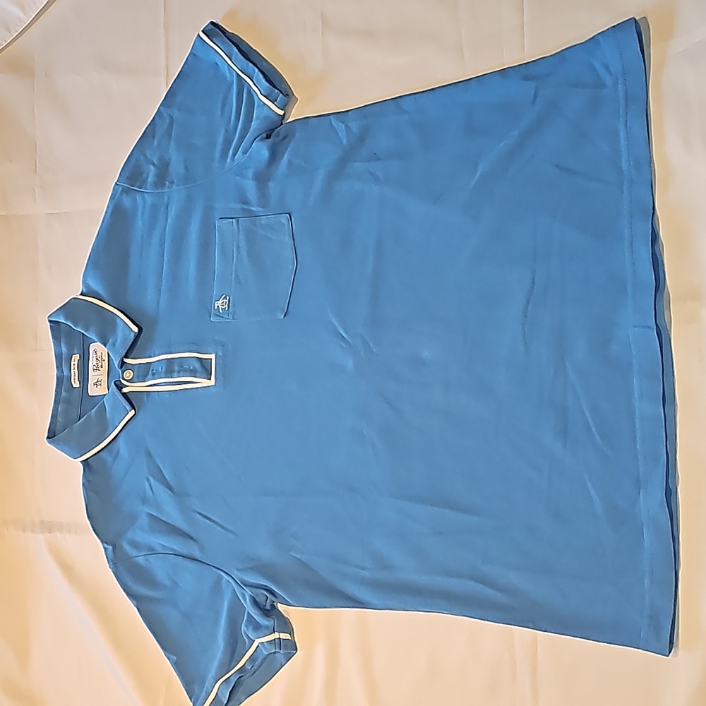 ORIGINAL PENGUIN Heritage slim fit mens size large blue shirt